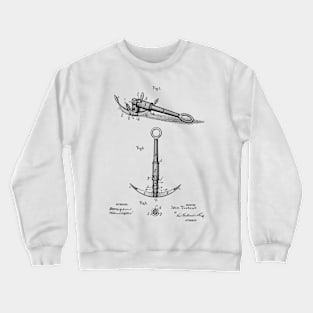 Anchor Vintage Patent Drawing Funny Novelty T-Shirt Crewneck Sweatshirt